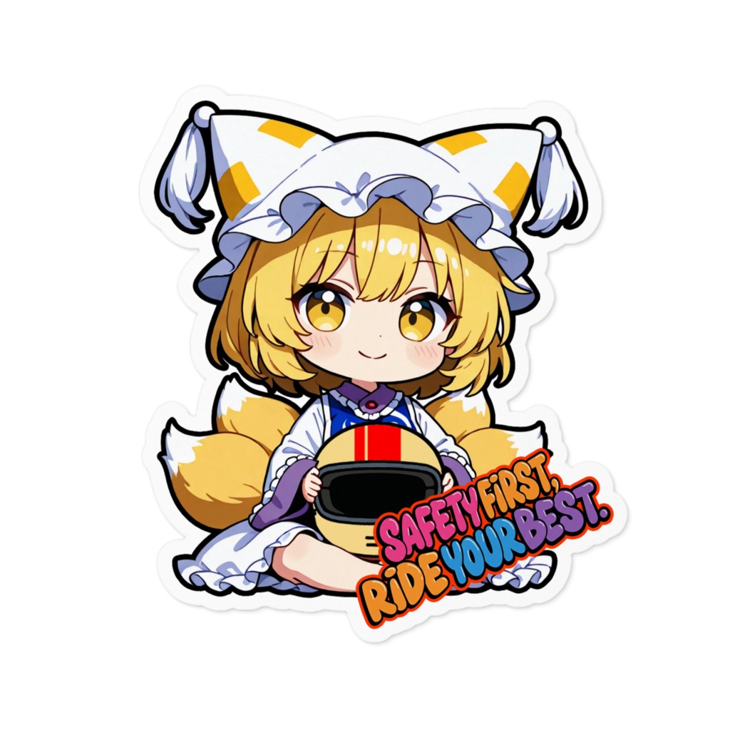 東方Project 八雲藍 お守りステッカー ～Safety First, Ride Your Best～