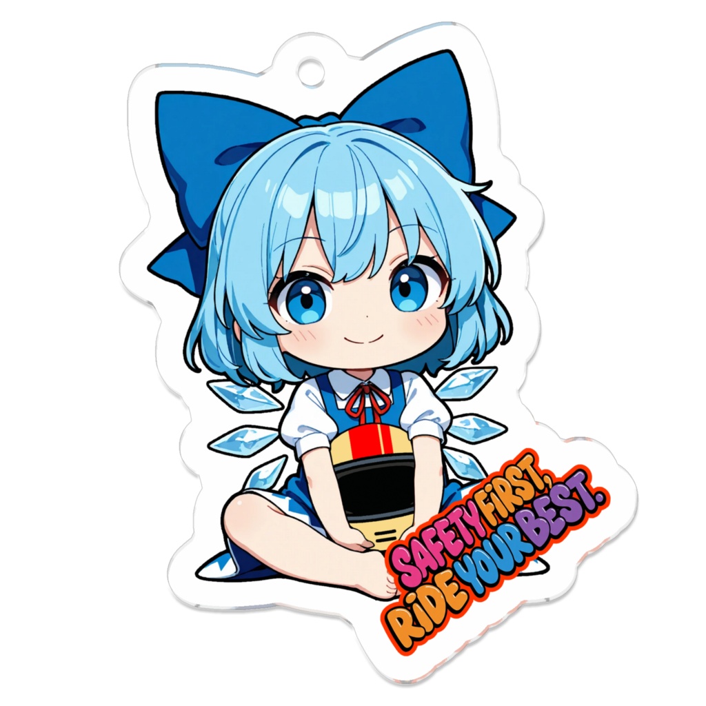 東方Project チルノ お守りアクリルキーホルダー ～Safety First, Ride Your Best～ 