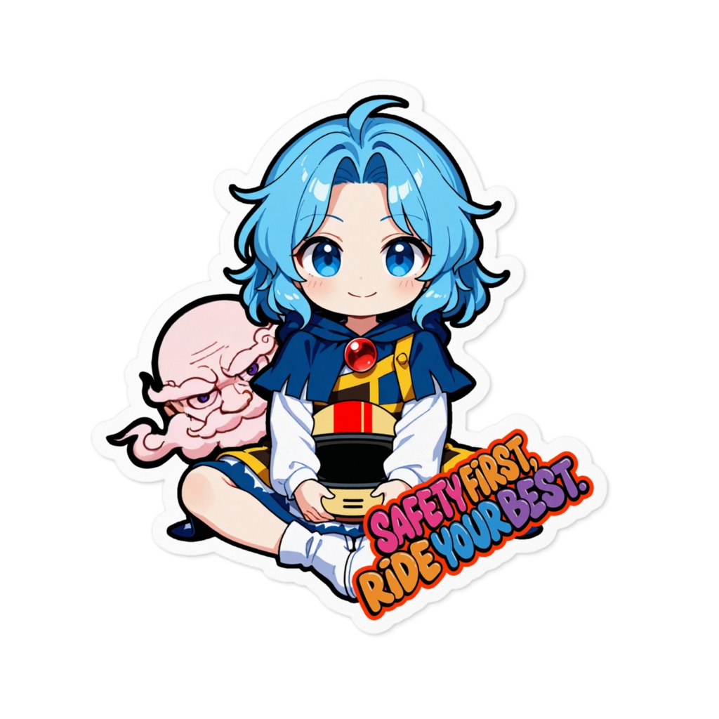 東方Project 雲居一輪＆雲山 お守りステッカー ～Safety First, Ride Your Best～