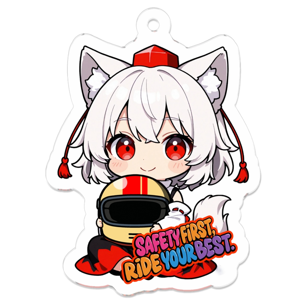 東方Project 犬走椛 お守りアクリルキーホルダー ~Safety First, Ride Your Best~