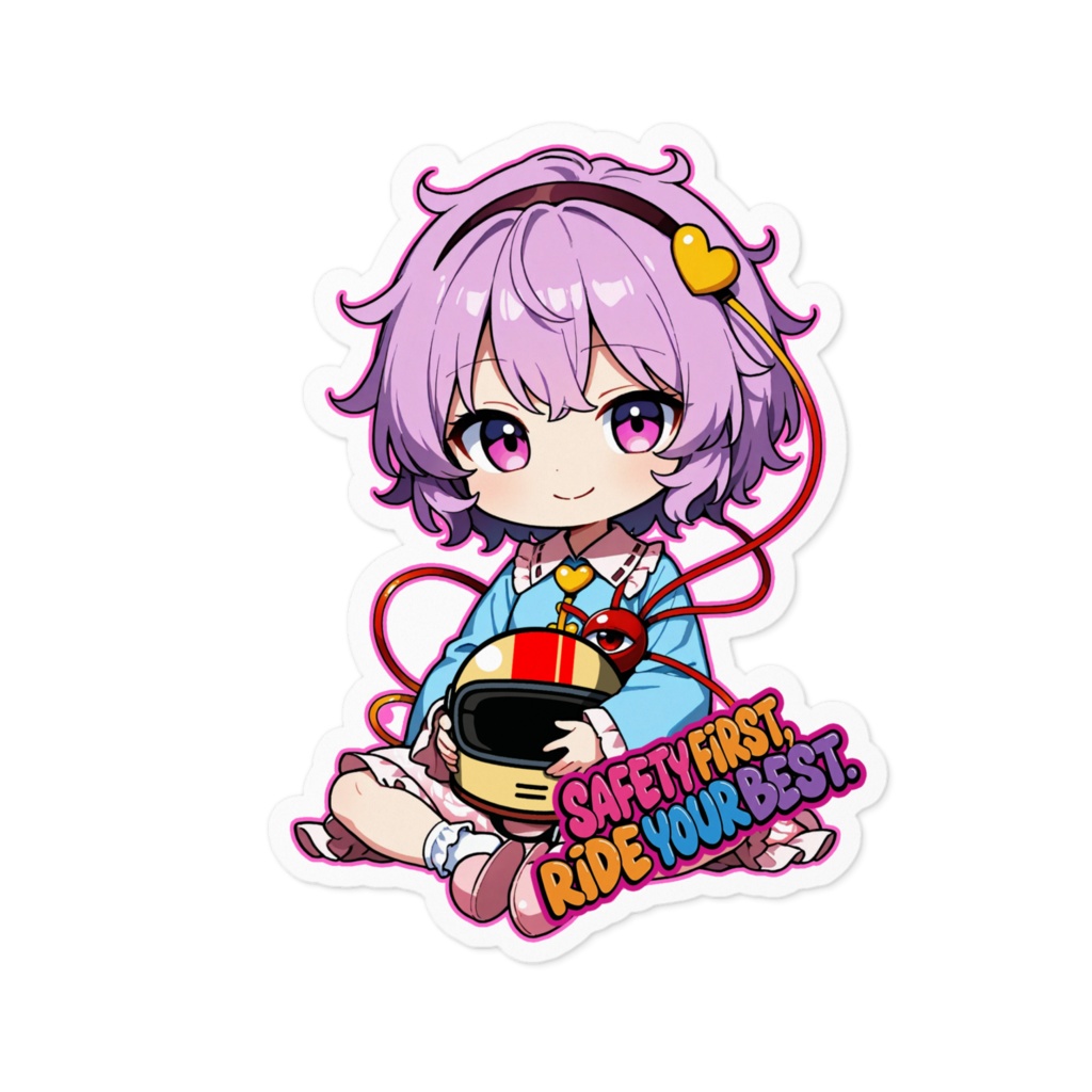 東方Project 古明地さとり お守りステッカー ～Safety First, Ride Your Best～