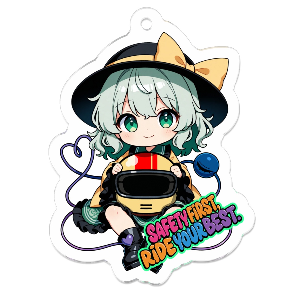 東方Project 古明地こいし お守りアクリルキーホルダー ～Safety First, Ride Your Best～
