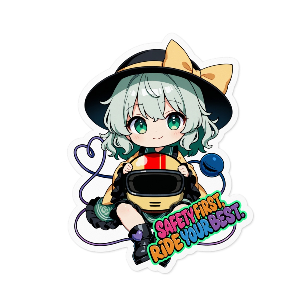東方Project 古明地こいし お守りステッカー ~Safety First, Ride Your Best~