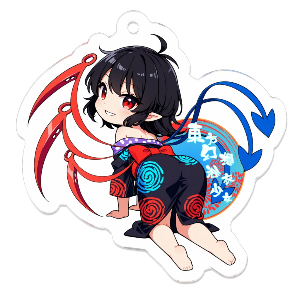 東方Project 東方幻想浴衣少女 封獣ぬえアクリルキーホルダー