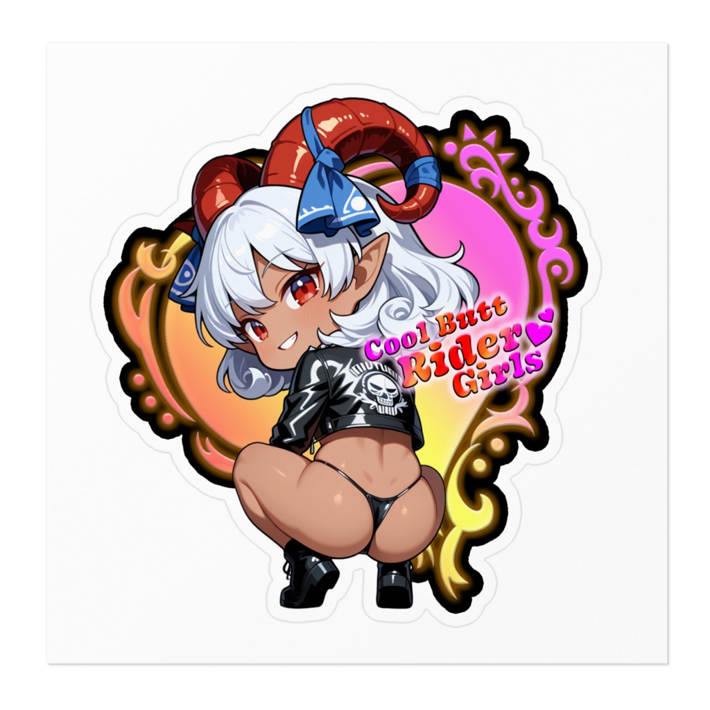 東方Project 饕餮尤魔 Cool Butt Rider Girls ステッカー