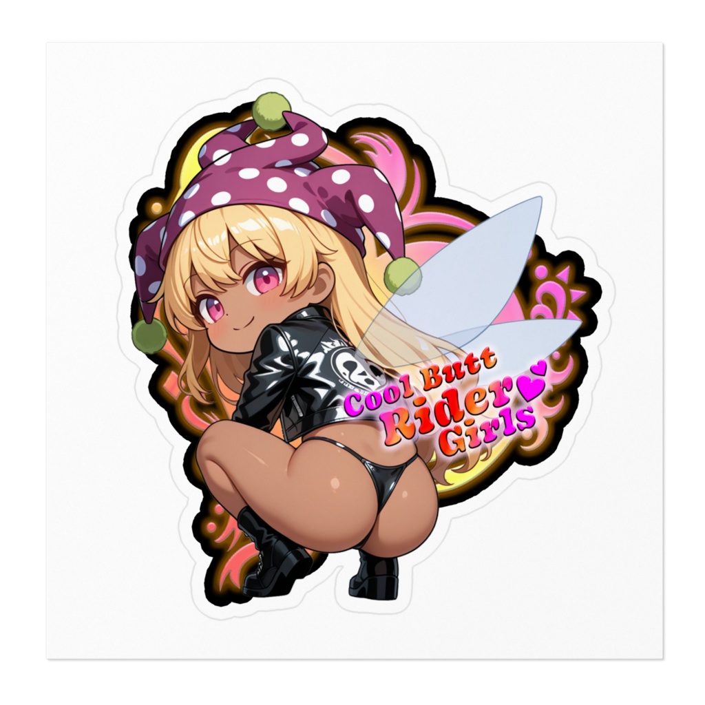東方Project クラウンピース Cool Butt Rider Girls ステッカー