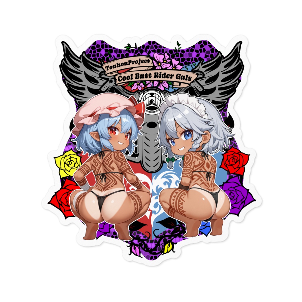 東方Project レミリア×咲夜 Cool Butt Rider GALs ステッカー