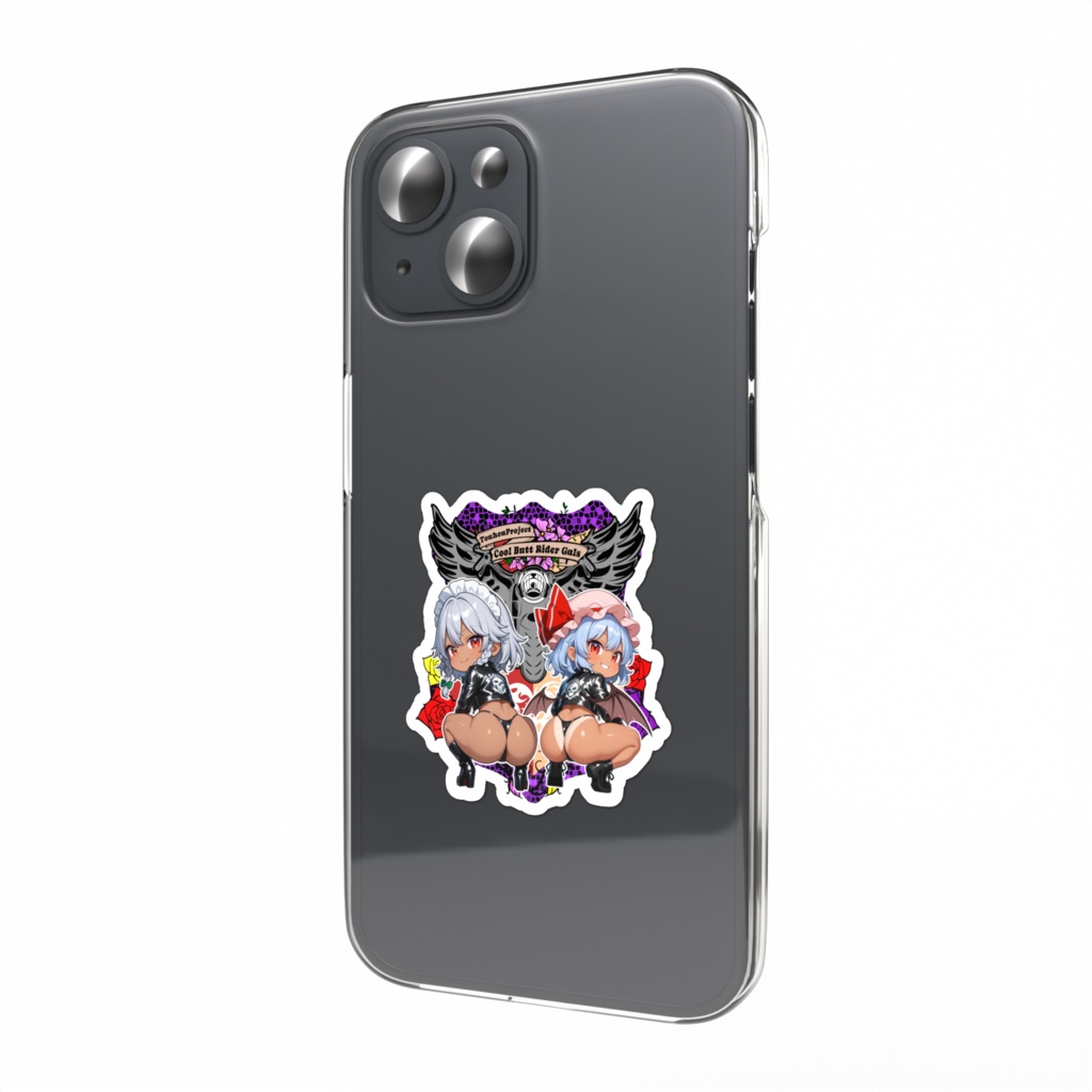 東方Project レミリア×咲夜 Cool Butt Rider GALs スマホステッカー レザージャケットver