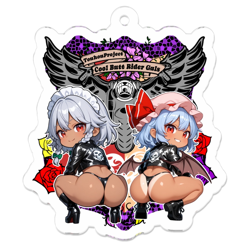 東方Project レミリア×咲夜 Cool Butt Rider GALs アクリルキーホルダー レザージャケットver