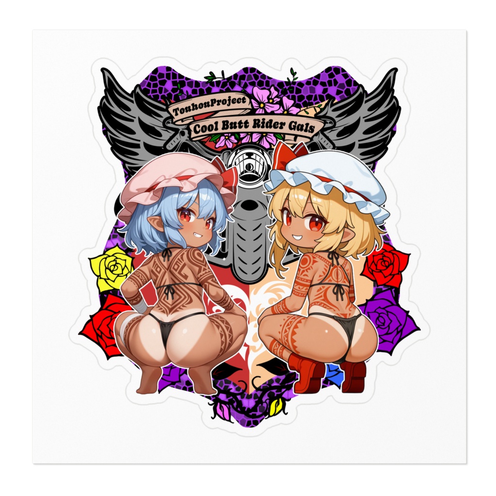 東方Project レミリア×フラン Cool Butt Rider GALs ステッカー