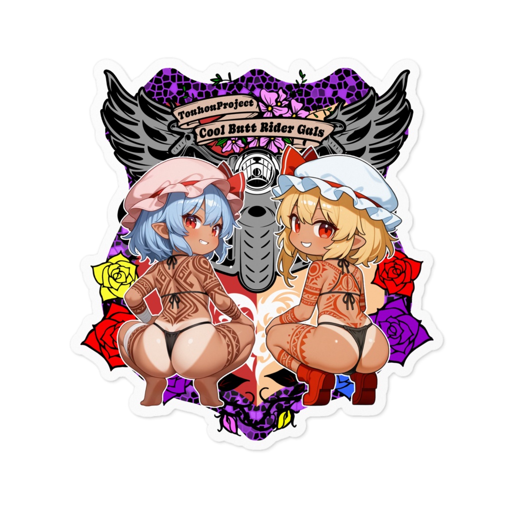 東方Project レミリア×フラン Cool Butt Rider GALs ステッカー