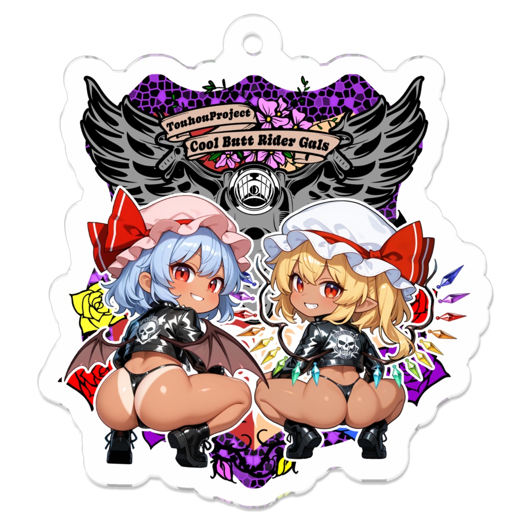 東方Project レミリア×フラン Cool Butt Rider GALs アクリルキーホルダー レザージャケットver