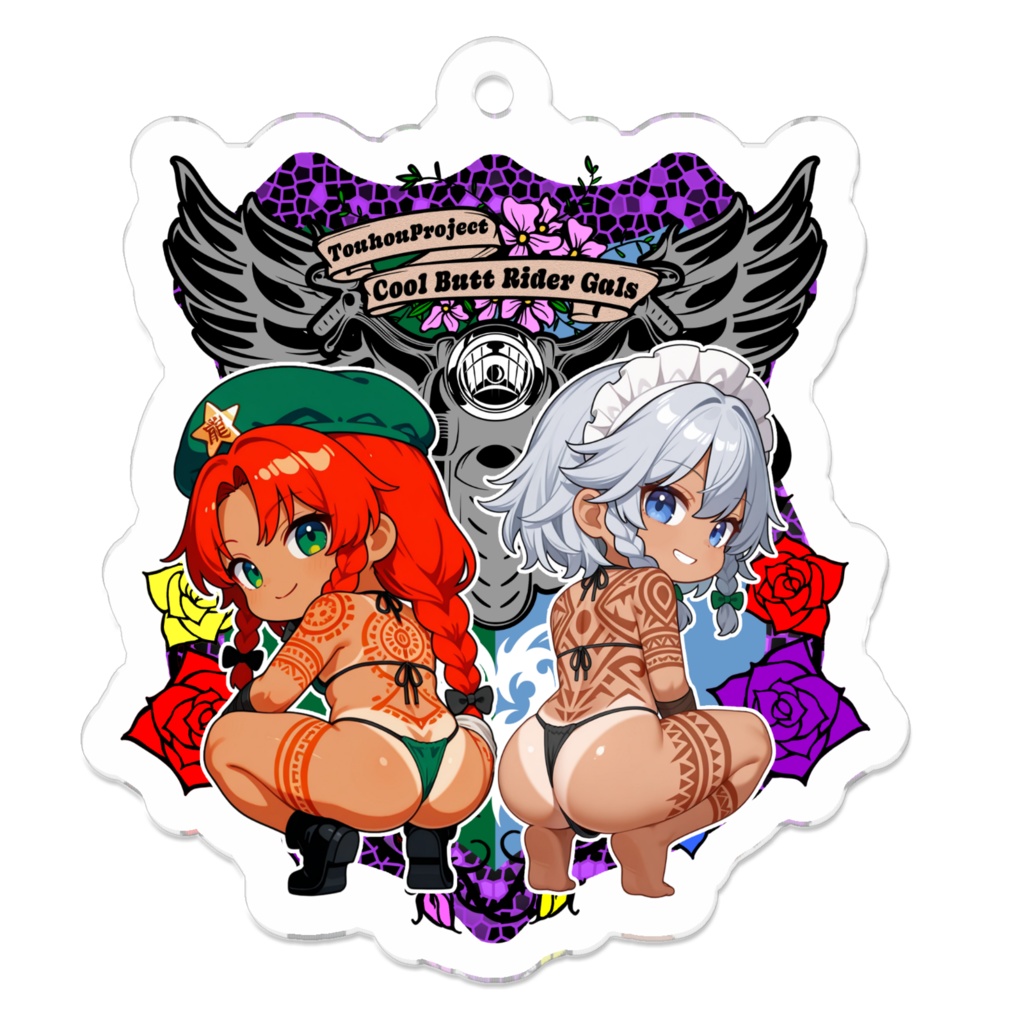 東方Project 十六夜咲夜×紅美鈴 Cool Butt Rider GALs アクリルキーホルダー