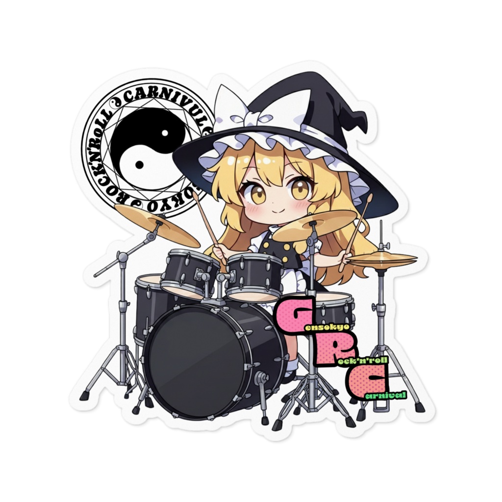 東方Project Gensokyo Rock'n'roll Carnival 霧雨魔理沙 ステッカー