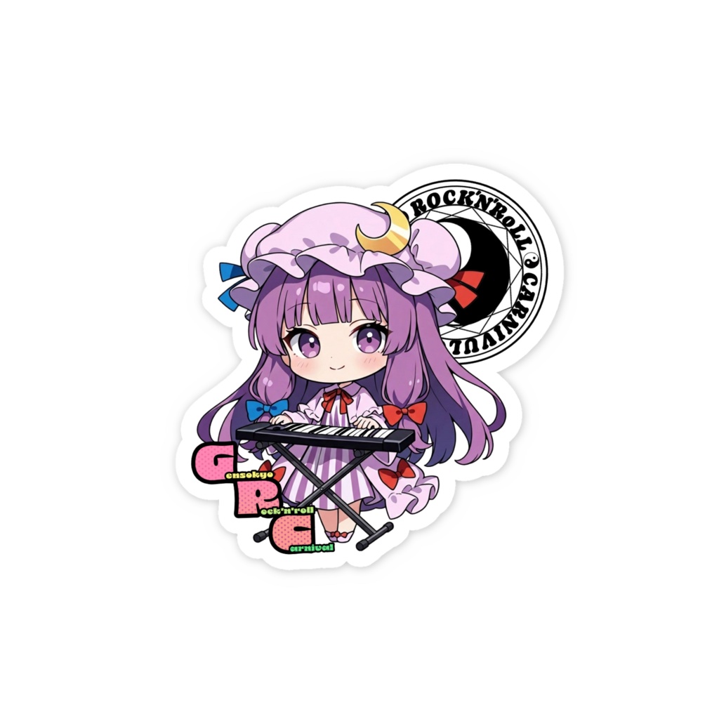 東方Project Gensokyo Rock'n'roll Carnival パチュリー・ノーレッジ スマホステッカー