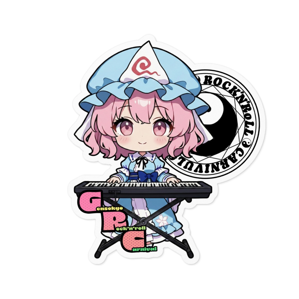 東方Project Gensokyo Rock'n'roll Carnival 西行寺幽々子 ステッカー