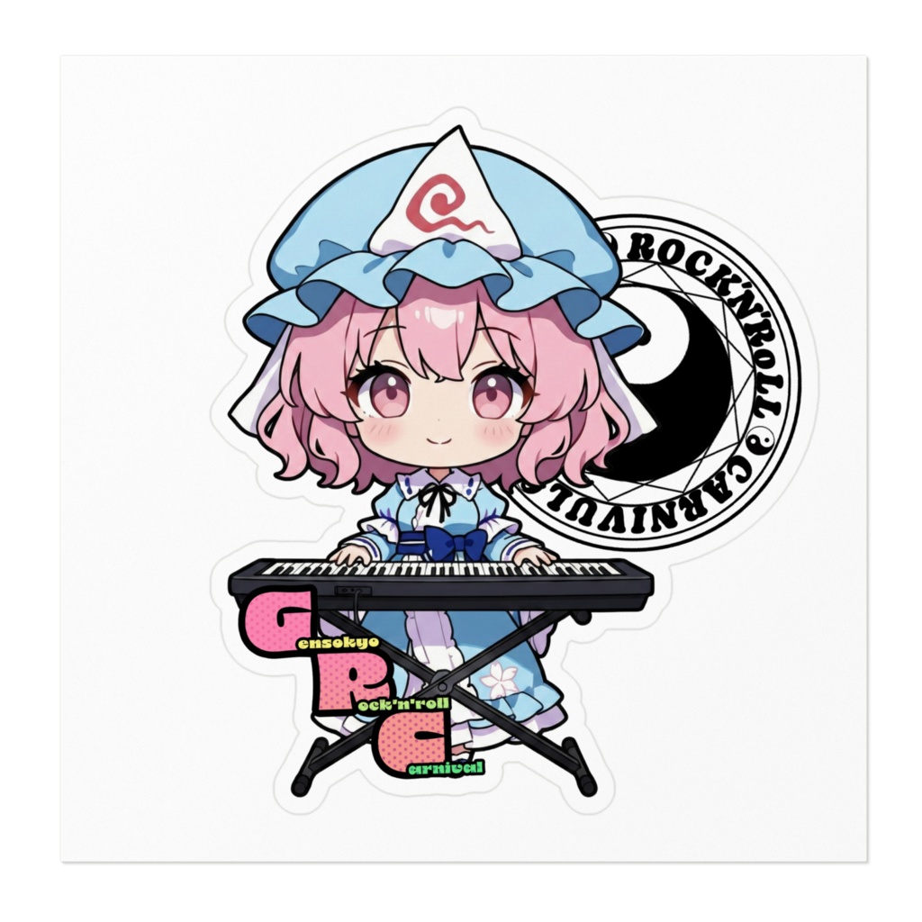 東方Project Gensokyo Rock'n'roll Carnival 西行寺幽々子 ステッカー