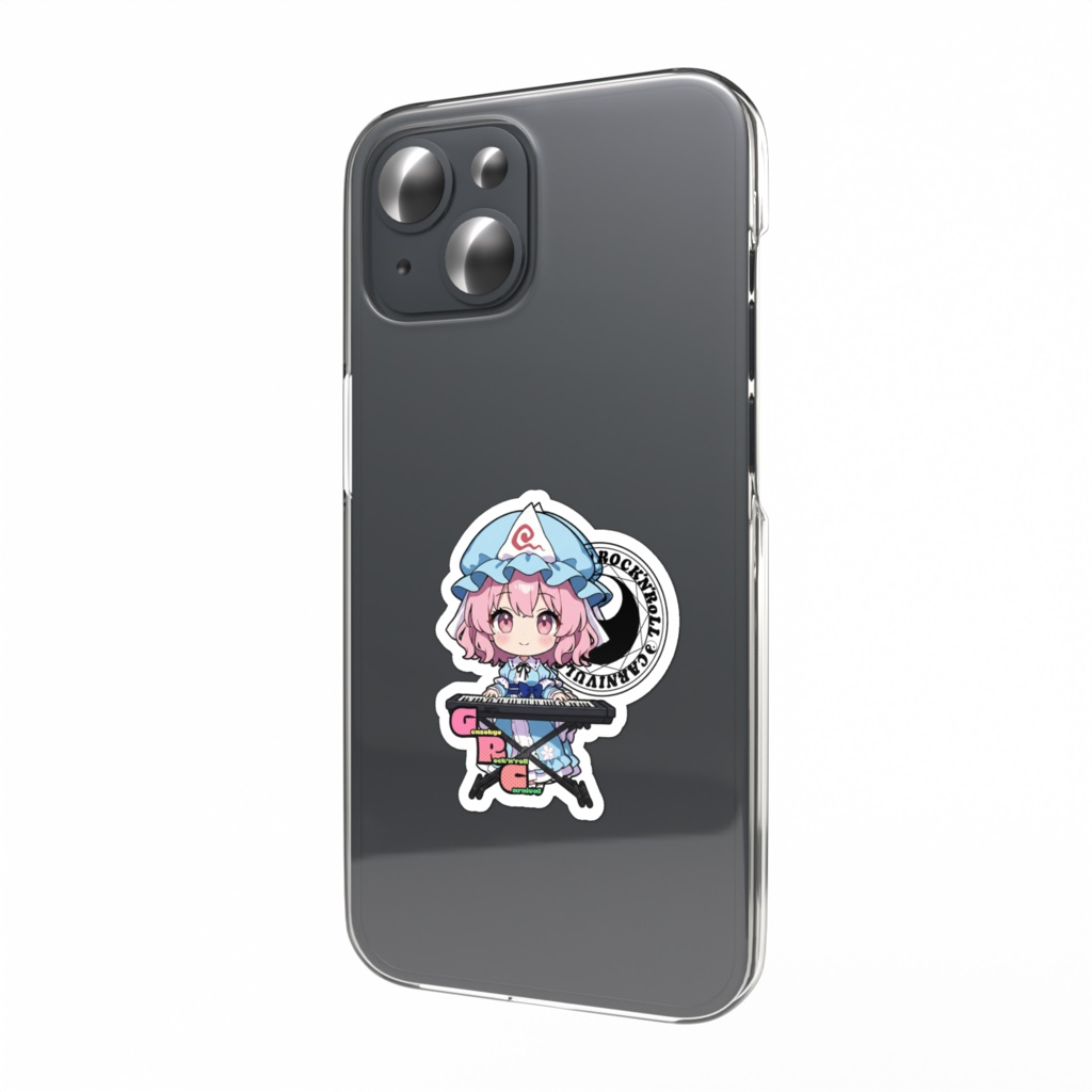 東方Project Gensokyo Rock'n'roll Carnival 西行寺幽々子 スマホステッカー