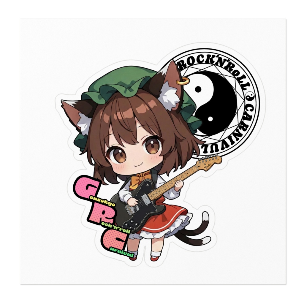 東方Project Gensokyo Rock'n'roll Carnival 橙 ステッカー