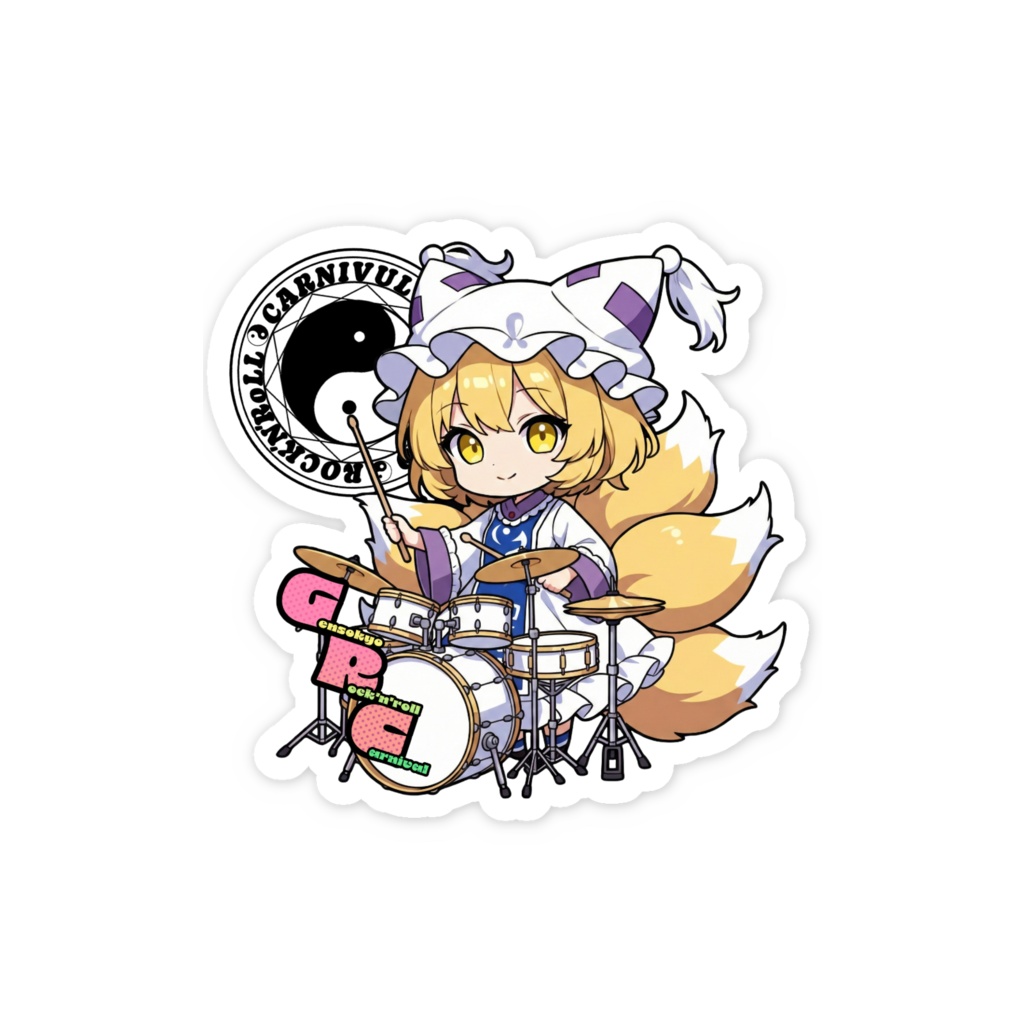 東方Project Gensokyo Rock'n'roll Carnival 八雲藍 スマホステッカー