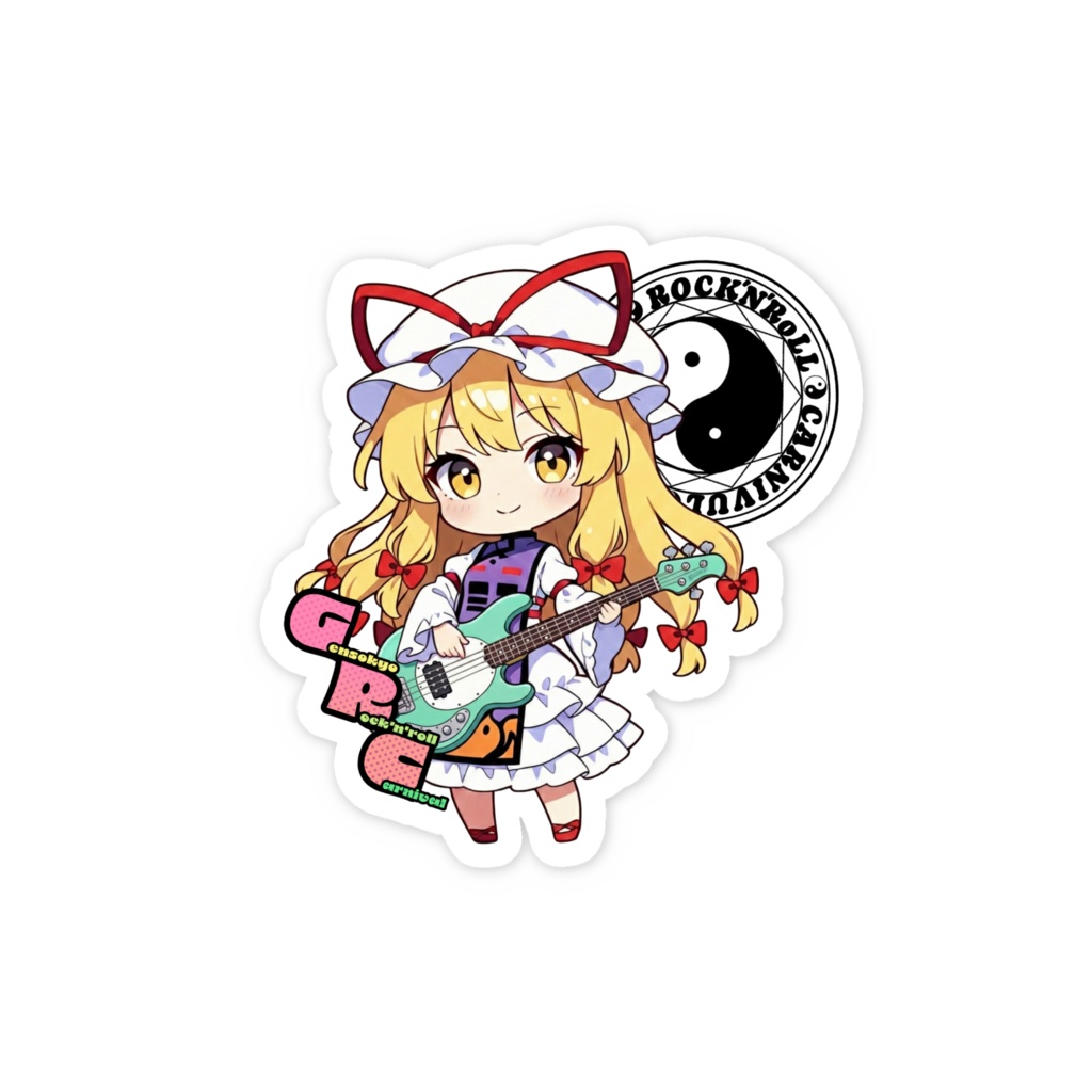 東方Project Gensokyo Rock'n'roll Carnival 八雲紫 スマホステッカー