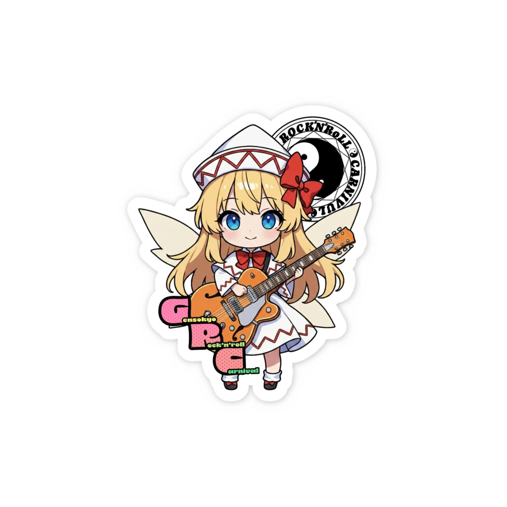 東方Project Gensokyo Rock'n'roll Carnival リリーホワイト スマホステッカー