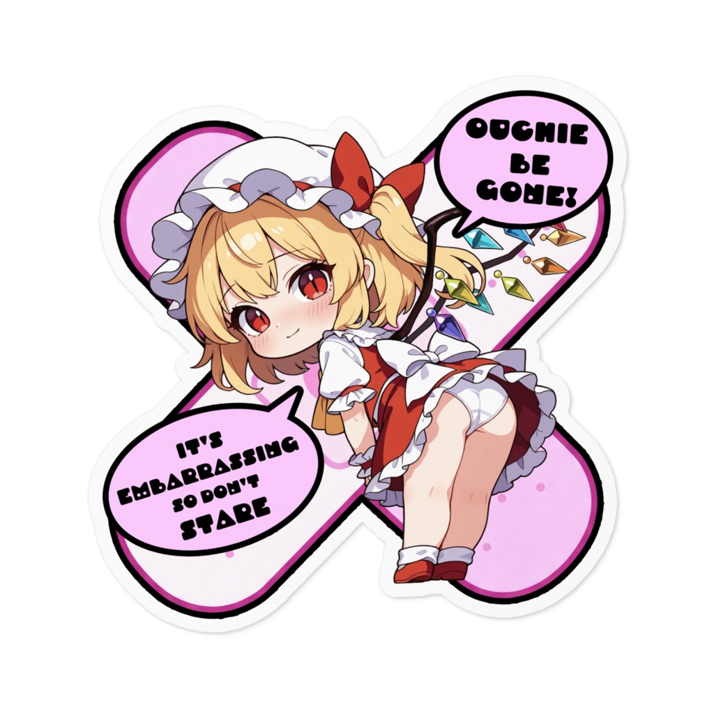 【愛車のキズを可愛く変身!】東方幻想キズデコ!ステッカー フランドール・スカーレット