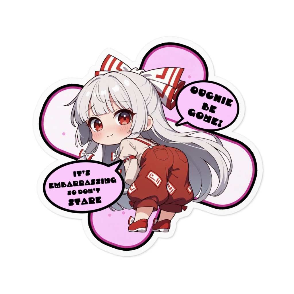 【愛車のキズを可愛く変身！】東方幻想キズデコ！ステッカー 藤原妹紅