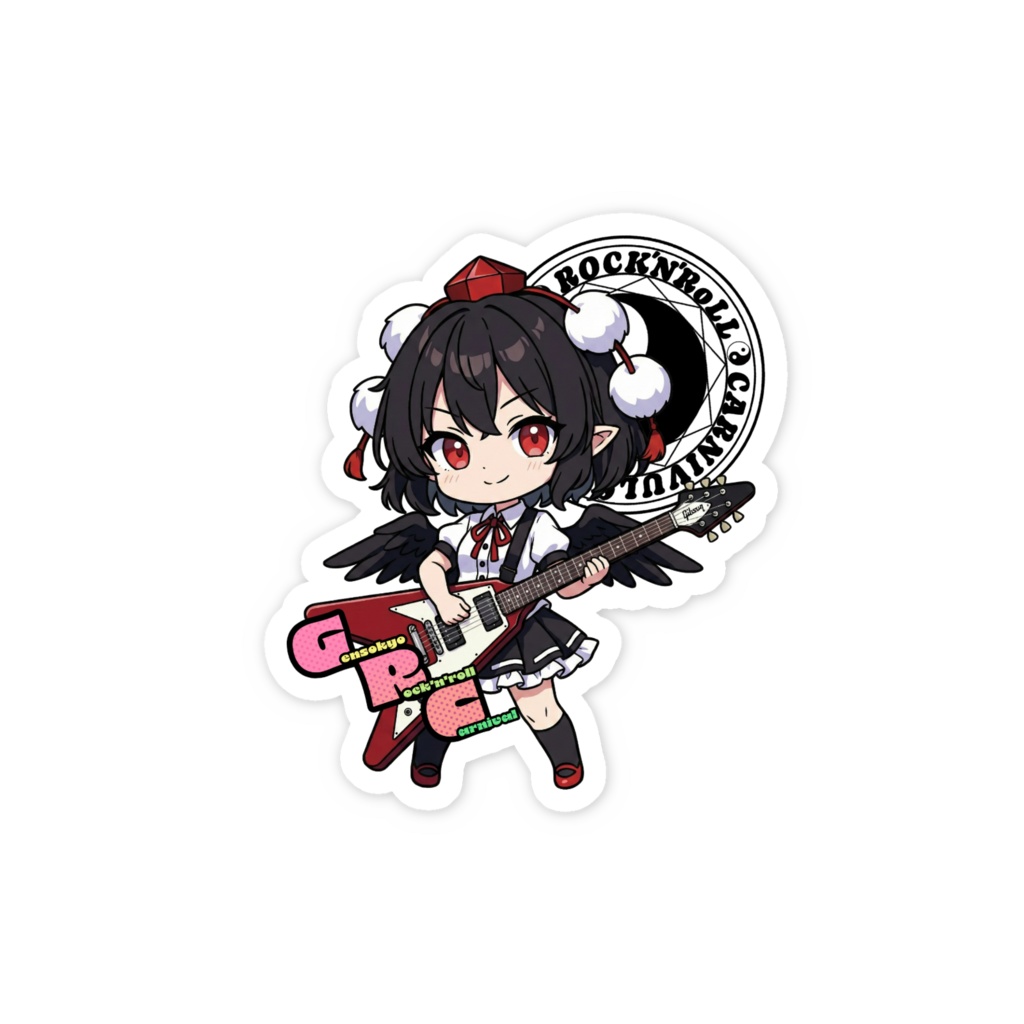 東方Project Gensokyo Rock'n'roll Carnival 射命丸文 スマホステッカー