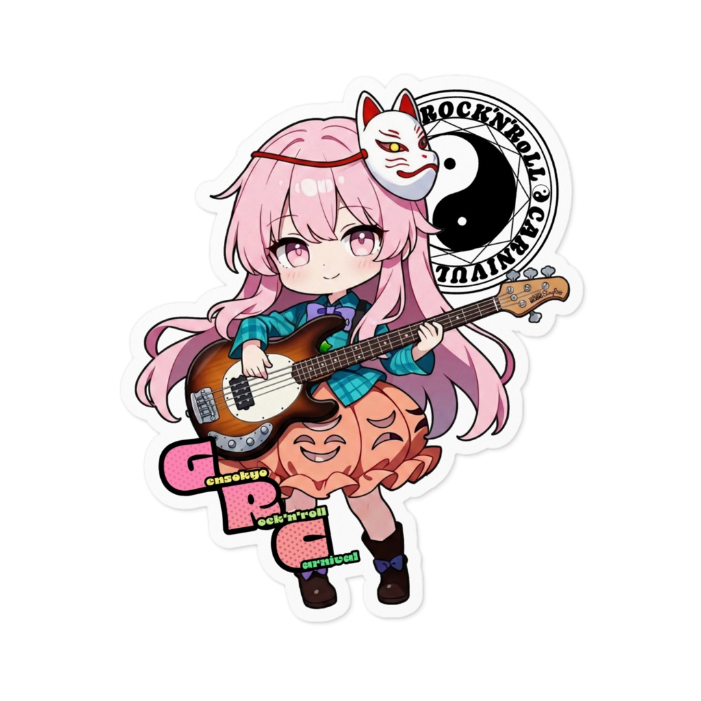東方Project Gensokyo Rock'n'roll Carnival 秦こころ ステッカー