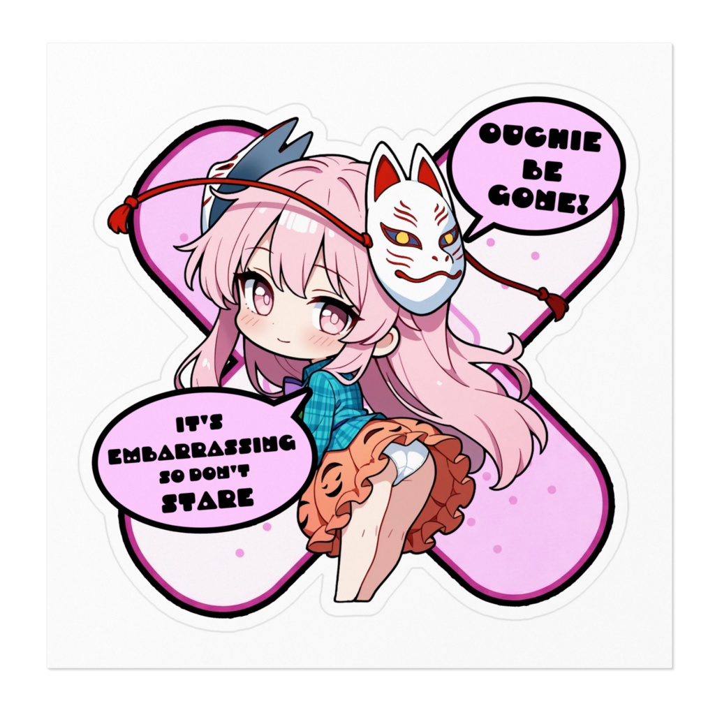 【愛車のキズを可愛く変身!】東方幻想キズデコ!ステッカー 秦こころ