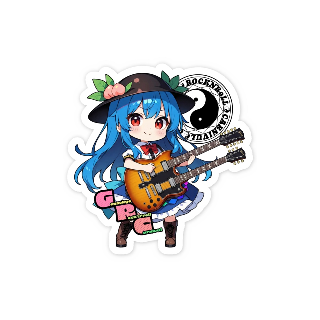 東方Project Gensokyo Rock'n'roll Carnival 比那名居 天子 スマホステッカー