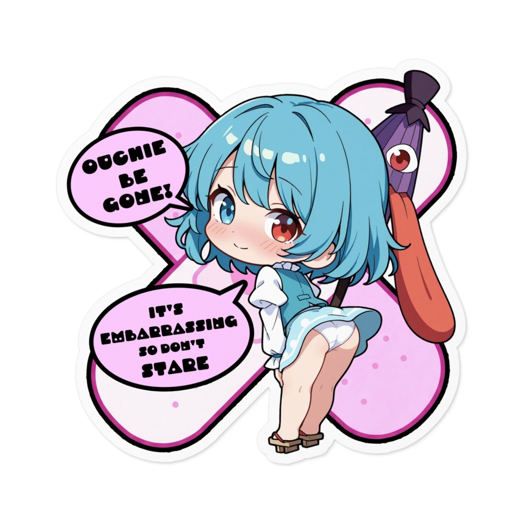 【愛車のキズを可愛く変身！】東方幻想キズデコ！ステッカー 多々良小傘