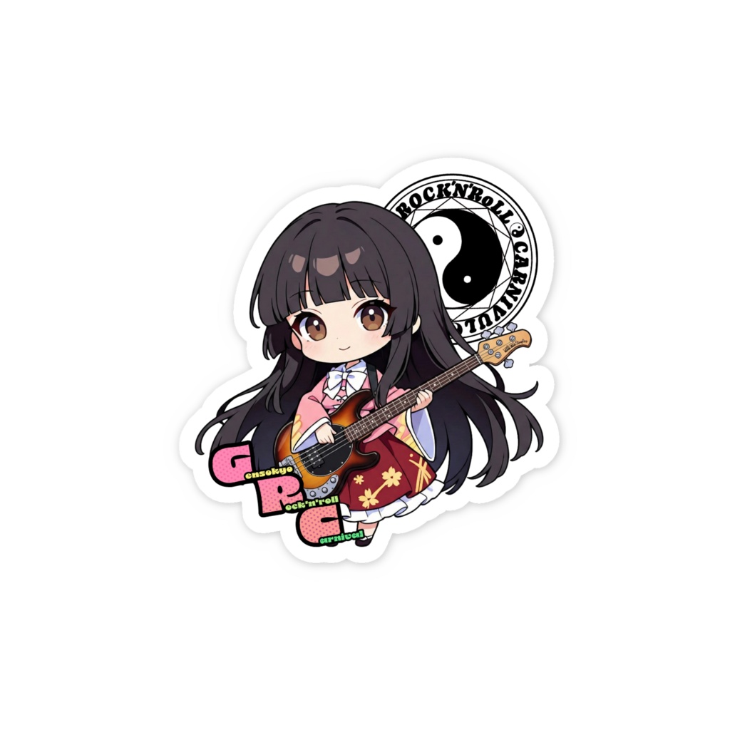 東方Project Gensokyo Rock'n'roll Carnival 蓬莱山 輝夜 スマホステッカー