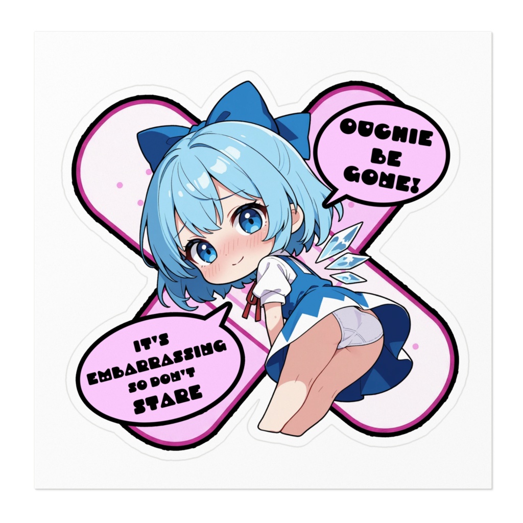 【愛車のキズを可愛く変身!】東方幻想キズデコ!ステッカー チルノ