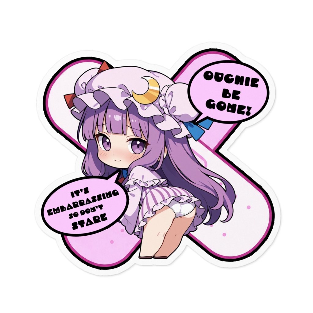 【愛車のキズを可愛く変身！✨】東方幻想キズデコ！ステッカー パチュリー・ノーレッジ