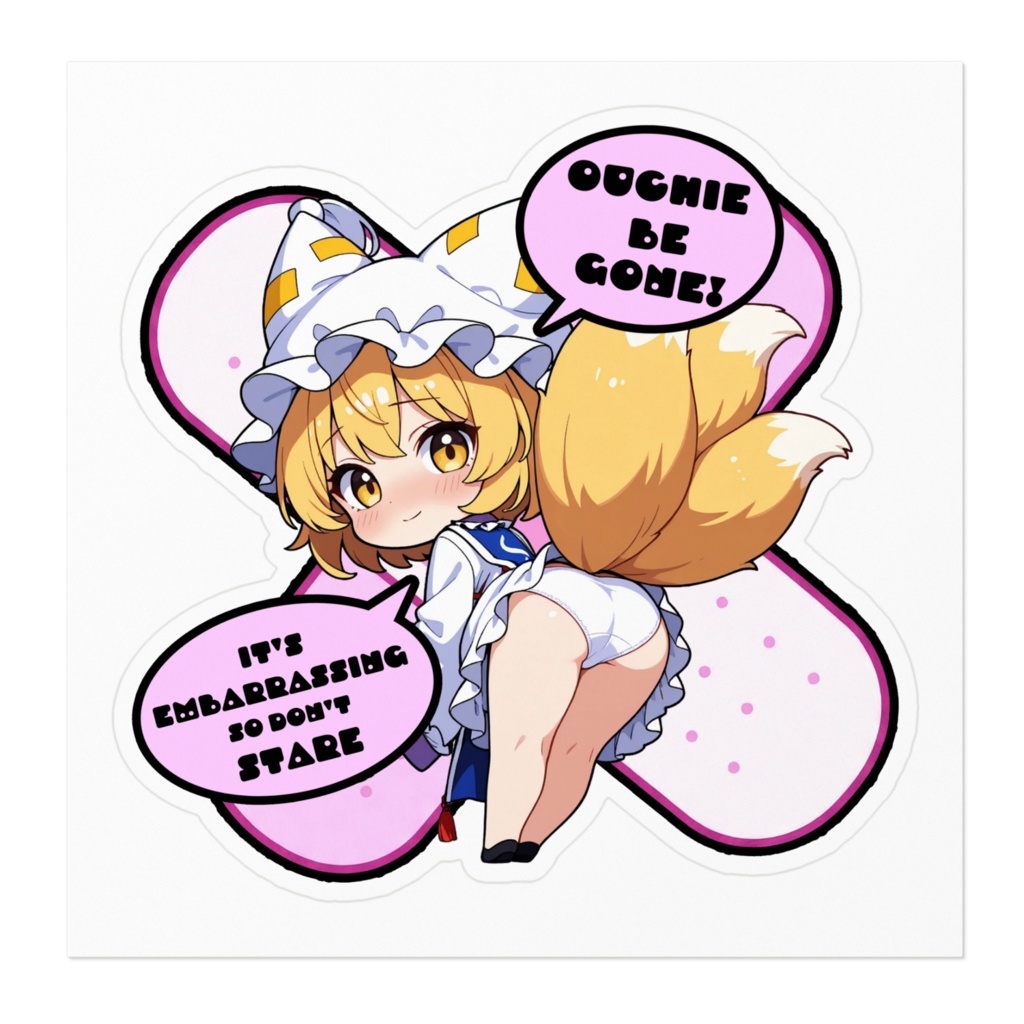 【愛車のキズを可愛く変身!】東方幻想キズデコ!ステッカー 八雲藍