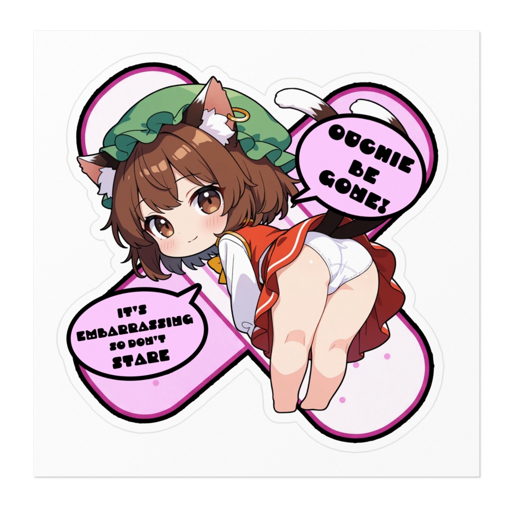 【愛車のキズを可愛く変身!】東方幻想キズデコ!ステッカー 橙