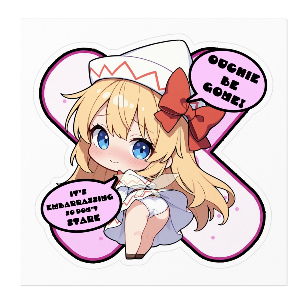 【愛車のキズを可愛く変身!】東方幻想キズデコ!ステッカー リリーホワイト