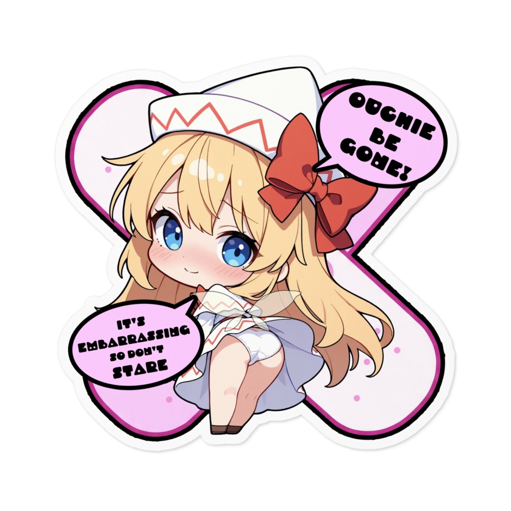 【愛車のキズを可愛く変身!】東方幻想キズデコ!ステッカー リリーホワイト