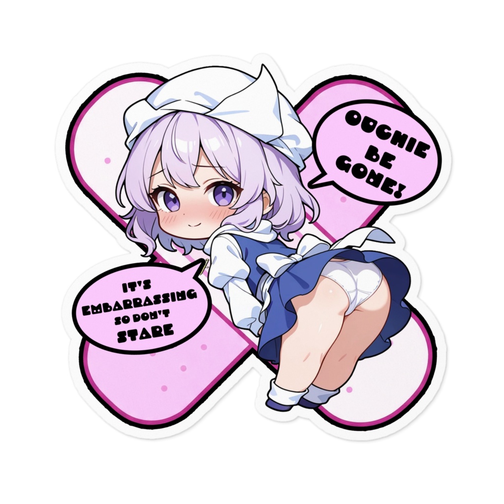 【愛車のキズを可愛く変身！】東方幻想キズデコ！ステッカー レティ・ホワイトロック