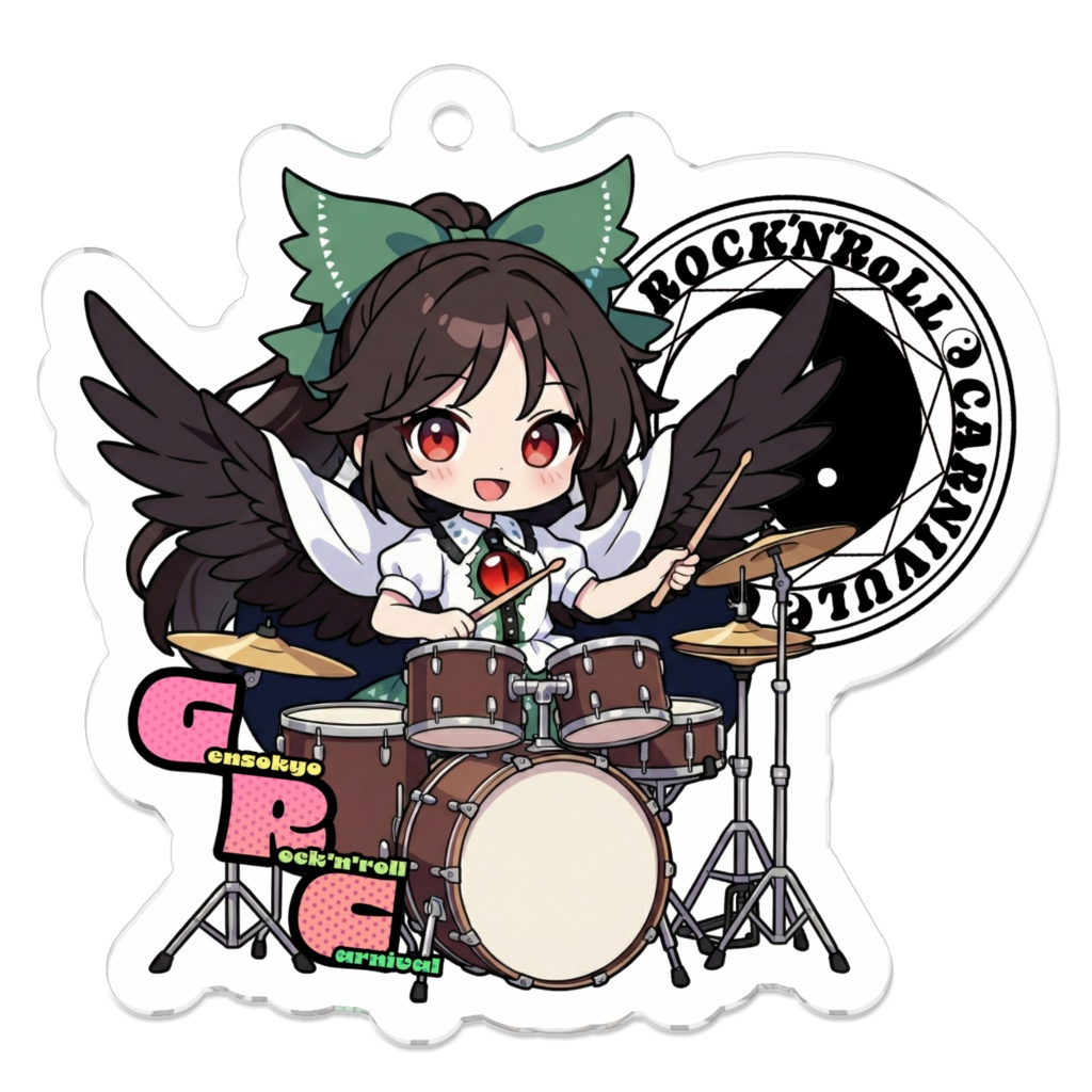 東方Project Gensokyo Rock'n'roll Carnival 霊烏路 空 アクリルキーホルダー