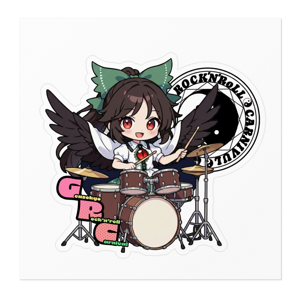 東方Project Gensokyo Rock'n'roll Carnival 霊烏路 空 ステッカー