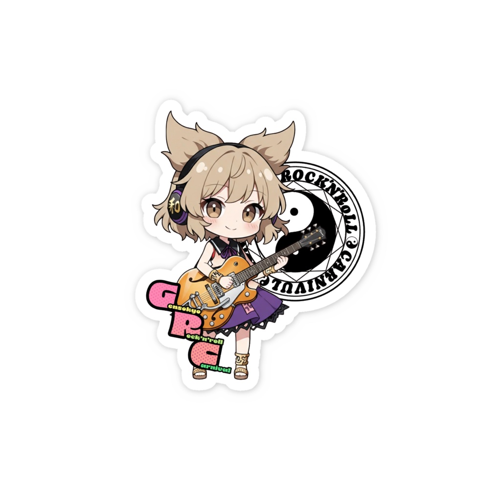 東方Project Gensokyo Rock'n'roll Carnival豊郷耳神子スマホステッカー