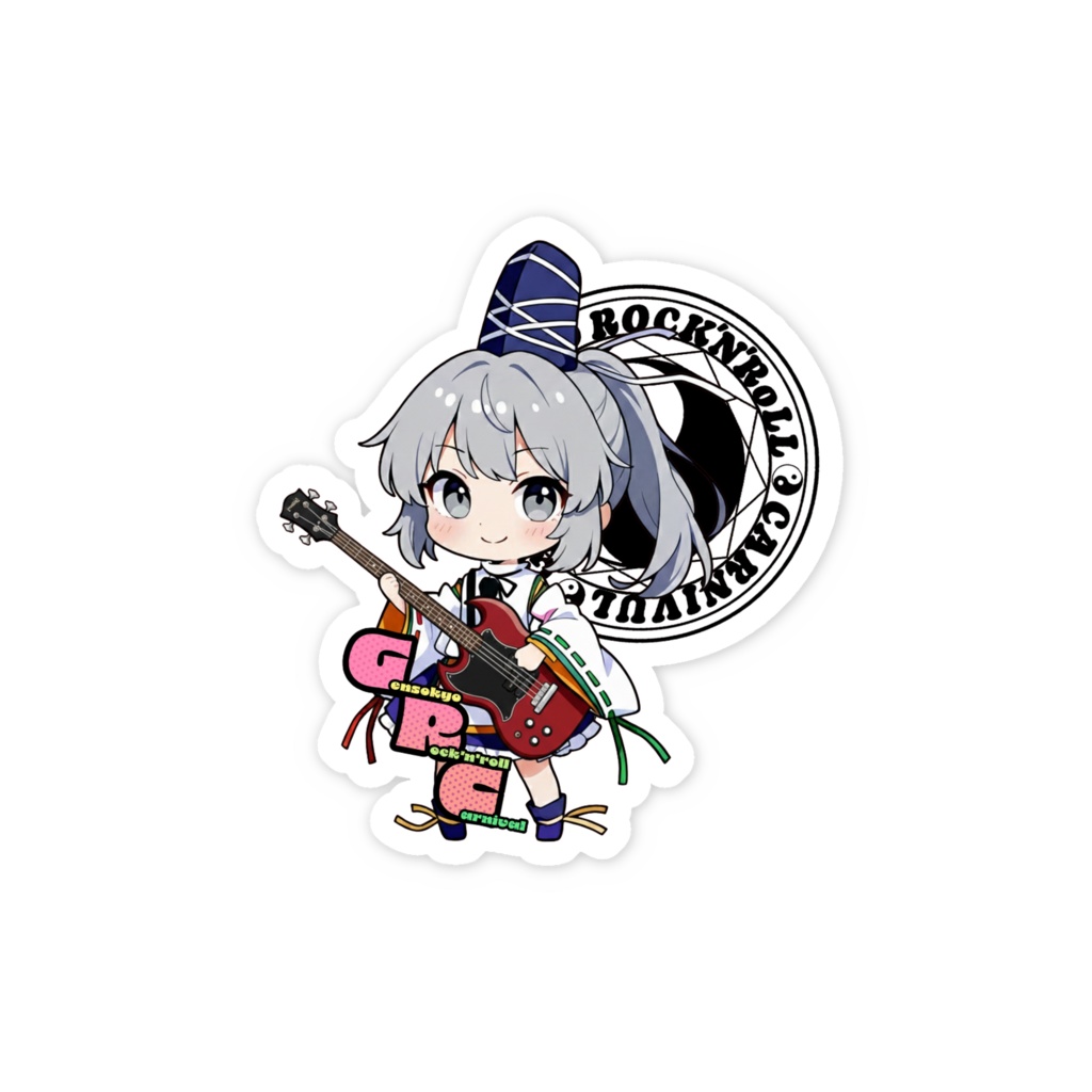 東方Project Gensokyo Rock'n'roll Carnival 物部 布都 スマホステッカー