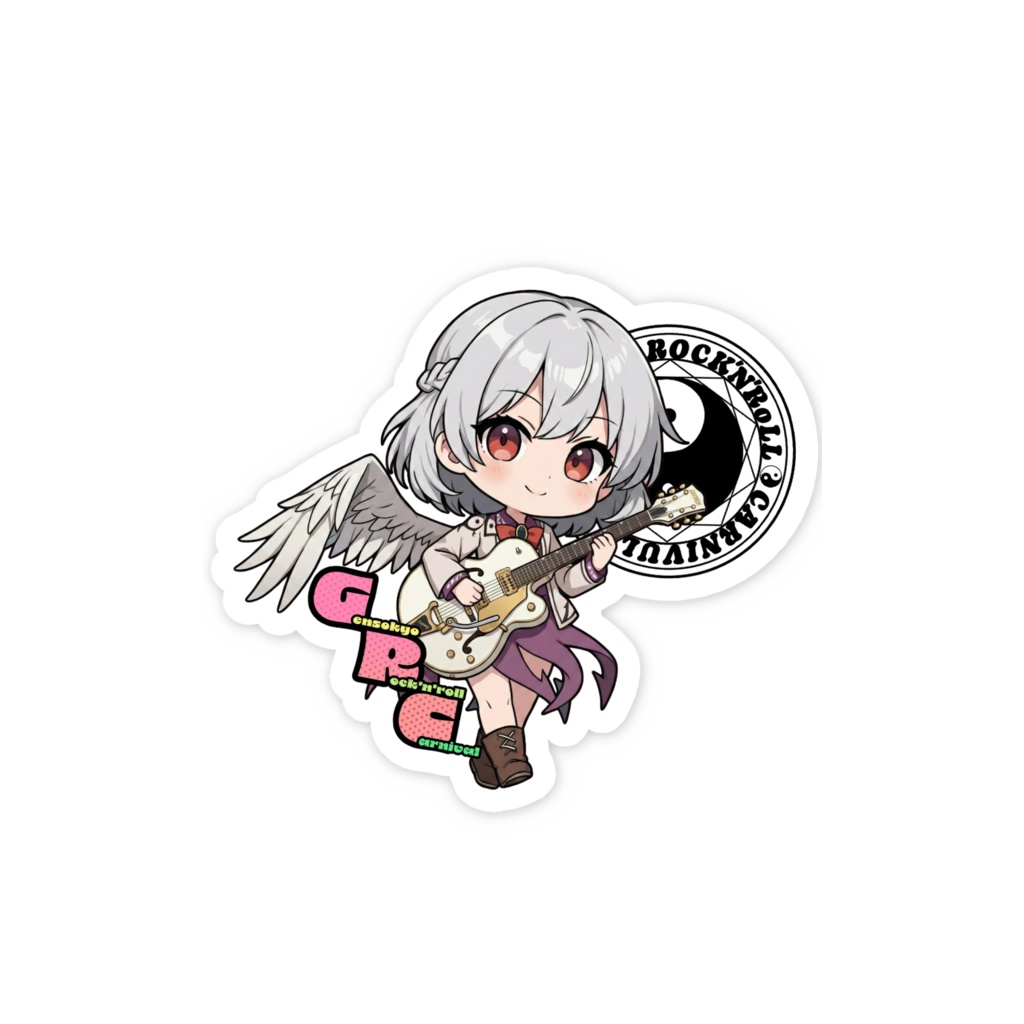 東方Project Gensokyo Rock'n'roll Carnival 稀神 サグメ スマホステッカー