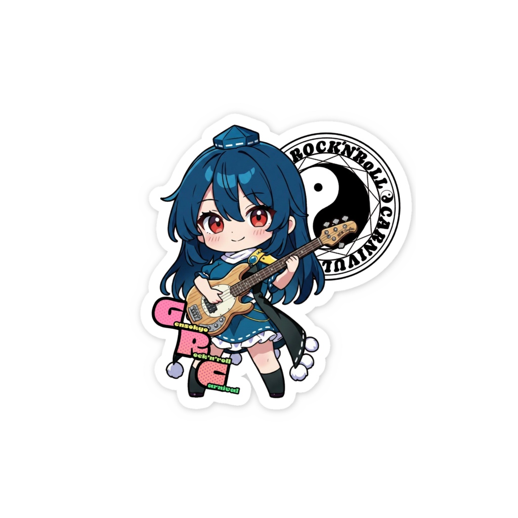 東方Project Gensokyo Rock'n'roll Carnival 飯綱丸 龍 スマホステッカー