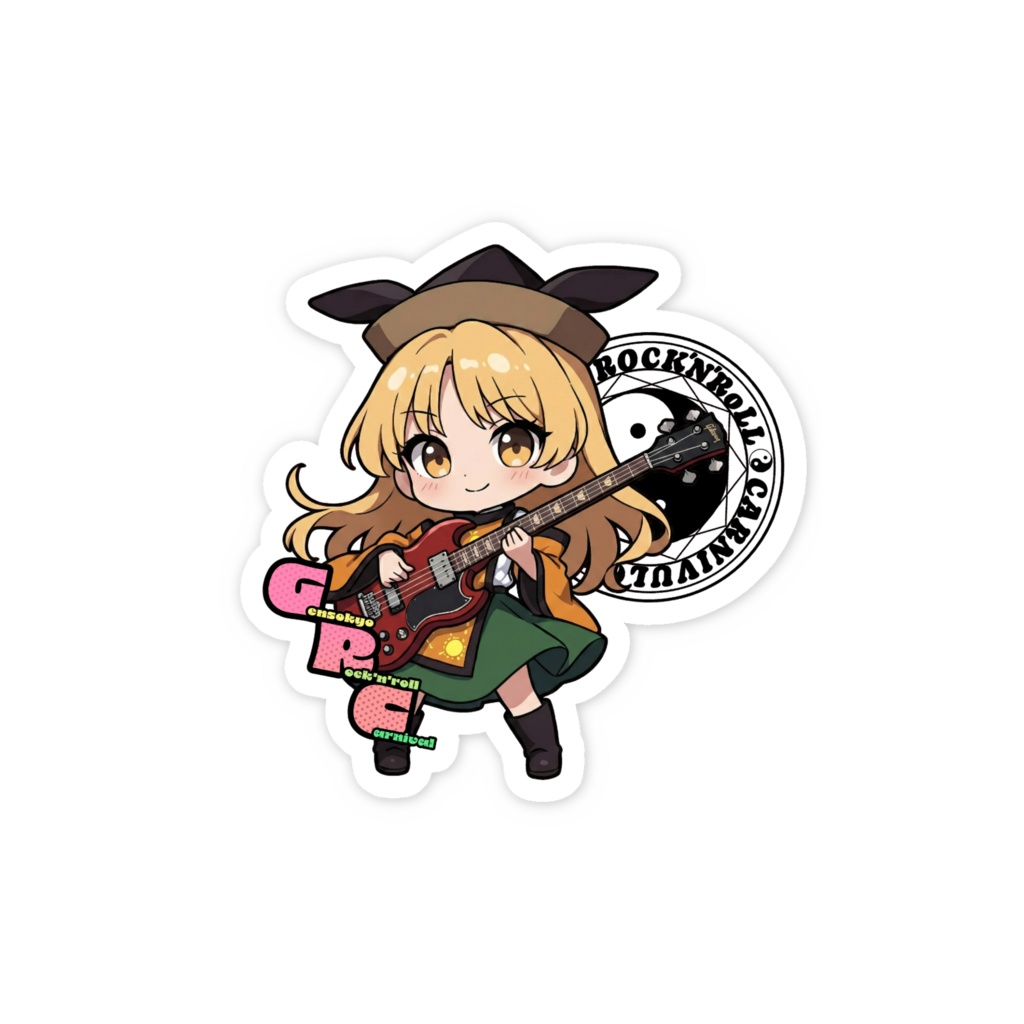 東方Project Gensokyo Rock'n'roll Carnival 摩多羅隠岐奈 スマホステッカー