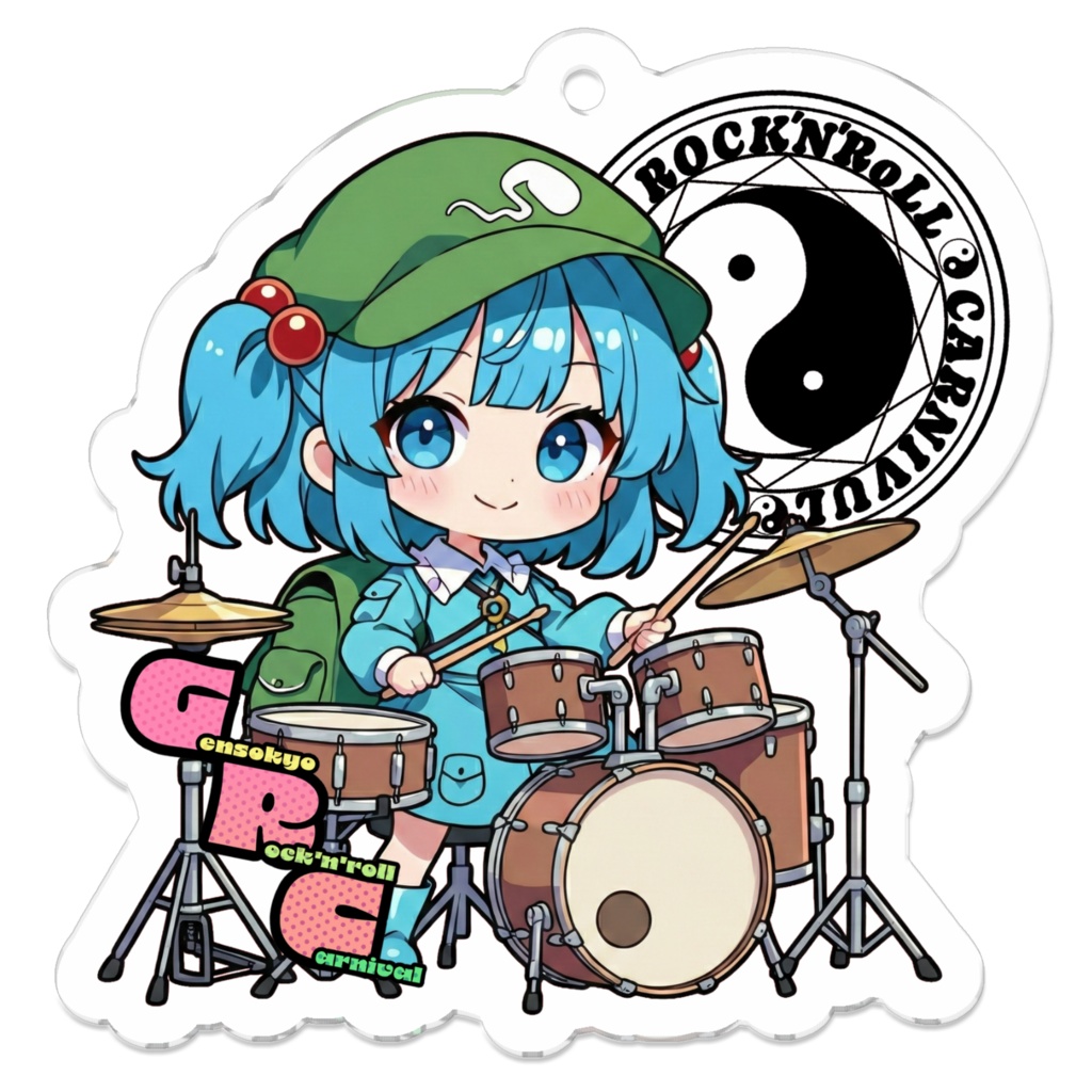 東方Project Gensokyo Rock'n'roll Carnival 河城にとり アクリルキーホルダー