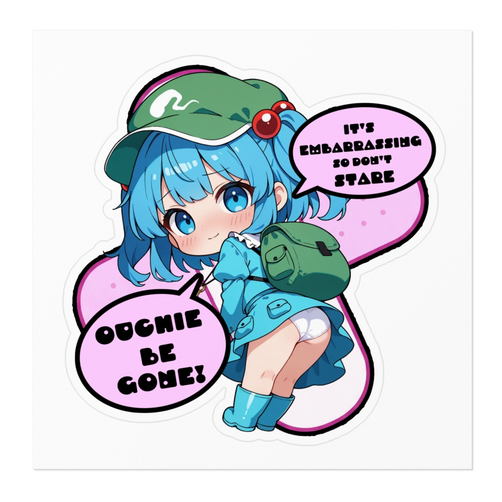 【愛車のキズを可愛く変身!】東方幻想キズデコ!ステッカー 河城にとり